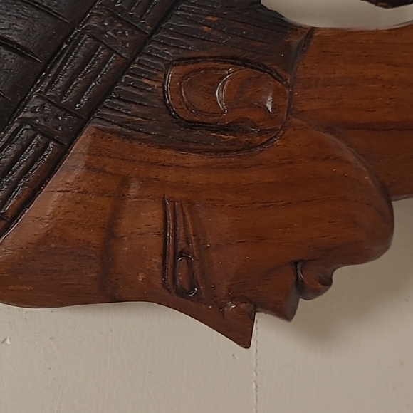 Hand Carved Wooden Decorative Woman - Picture 12 of 16